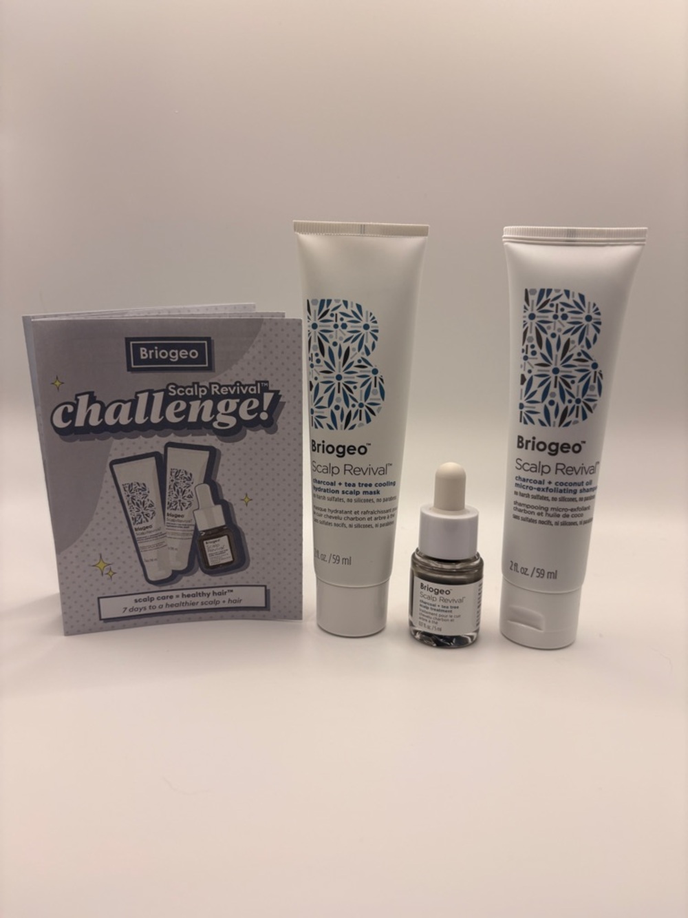 Briogeo Scalp Revival Charcoal Tea Tree Travel Set Mask Shampoo Treatment New